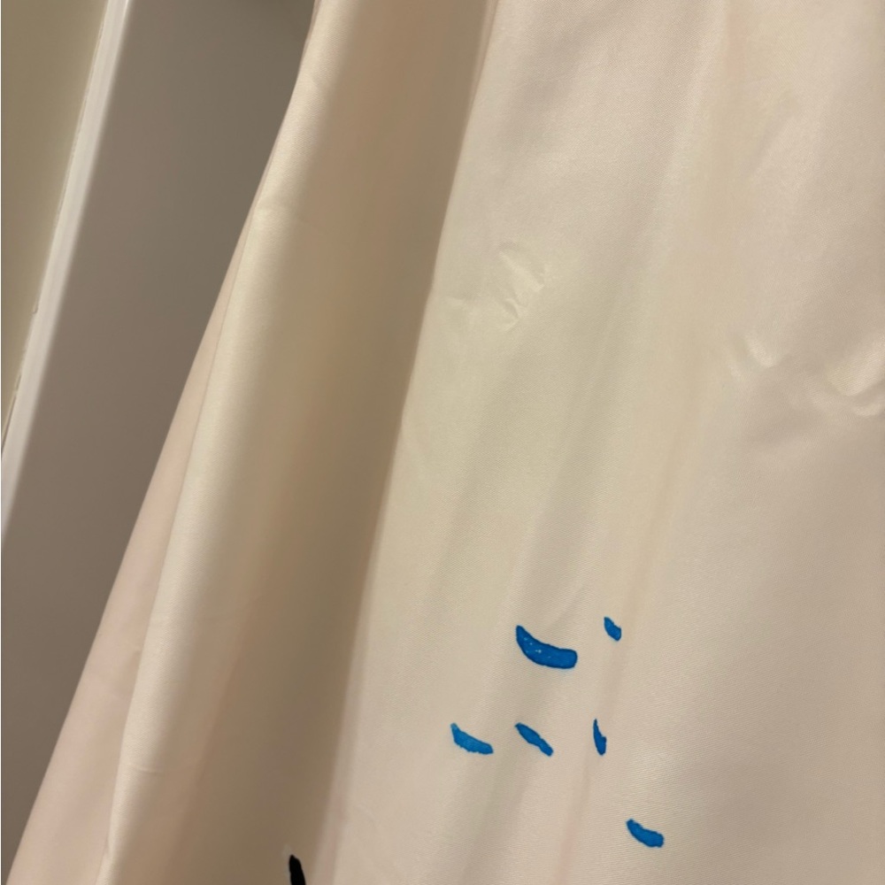URBAN OUTFITTERS- Sabina Fenn Illustration Dogs Surfing Shower Curtain - Picture 7 of 12